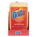 Scouring Pads & Sticks | Brillo 22401 4.25 in. x 6.25 in. Multi-Purpose Sponge - Yellow (6/Carton) image number 2