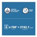 Perforated Roll & Hand Towels | Papernet 410113 7.9 in. x 700 ft. 1-Ply HyTech Seas Hardwound Roll Towels - White (6/Carton) image number 3