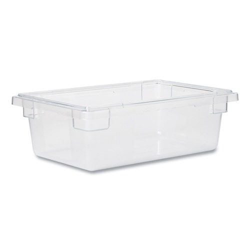 Food Storage Containers & Lids | Rubbermaid Commercial FG330900CLR 3.5 Gallon Capacity 18 in. x 12 in. x 6 in. Food Tote Box - Clear image number 0