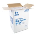 Straws/Stems/Sticks | AmerCareRoyal RJSS10 10.25 in. Plastic Jumbo Spoon Straw - Red (5400/Carton) image number 4