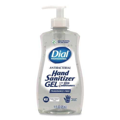 Hand Sanitizers | Dial Professional 1700035482 11 oz Gel Antibacterial Hand Sanitizer - Fragrance-Free (12/Carton) image number 0