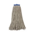 Mop Heads | Boardwalk BWKCM22024 24 oz. Lie-Flat Head Cotton Fiber Mop Heads - White (12/Carton) image number 0