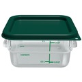 Food Storage Containers & Lids | Carlisle 1195007 7.13 in. x 7.13 in. x 3.8 in. 2 qt. Squares Polycarbonate Food Storage Container - Clear image number 3