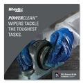 Perforated Roll & Hand Towels | WypAll 33352 Power Clean BRAG Box 12.1 in. x 16.8 in. Oil Grease and Ink Cloths - Blue (180/Carton) image number 3