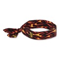 Head & Face Protection | Ergodyne 12341 Chill-Its 6700 One Size Fits Most Cooling Bandana Polymer Tie Headband - Flames image number 0