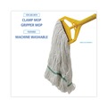 Mop Heads | Boardwalk BWK502WHNB Premium Standard Cotton/Rayon Fiber Mop Head - Medium, White (12/Carton) image number 5