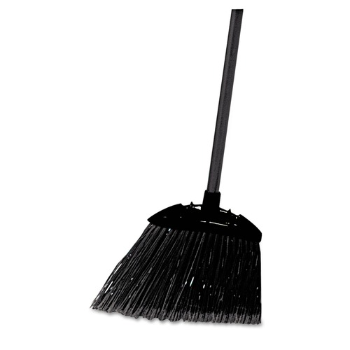 Brooms | Rubbermaid Commercial FG637400BLA 35 in. Angled Lobby Broom with Poly Bristles - Black image number 0