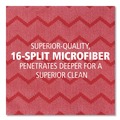 Cleaning Cloths & Wipes | Rubbermaid Commercial FGQ62000RD00 HYGEN Microfiber 16 in. x 16 in. Cleaning Cloths - Red (12/Carton) image number 3