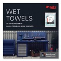 Perforated Roll & Hand Towels | WypAll 91367 Power Clean ProScrub 12 in. x 9.5 in. Pre-Saturated Wipes - Citrus Scent, Green (75/Pack, 6 Packs/Carton) image number 5