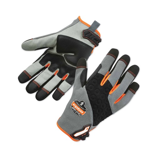 Gloves & Glove Accessories | Ergodyne 17042 ProFlex 710 Heavy-Duty Mechanics Gloves Gray Small Pair image number 0