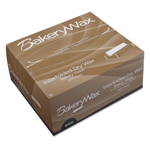 Paper Wraps | Bagcraft P010006 EcoCraft 6 in. x 10.75 in. Interfolded Dry Wax Bakery Tissue - White (1000/Box, 10 Boxes/Carton) image number 0