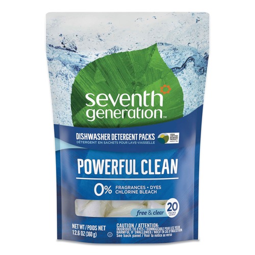 Dishwashing Detergents | Seventh Generation 10732913451804 Natural Automatic Dishwasher Detergent Packs - Free and Clear image number 0