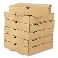 Pizza Boxes | Karat FP-PBF10K 10 in. x 10 in. x 2 in. Corrugated Pizza Box - Kraft (50/Carton) image number 3