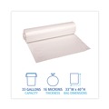 High-Density Trash Bags | Boardwalk Z6640VNKR02 33 in. x 40 in. 33 gal. 16 mic High Density Industrial Can Liners Coreless Rolls - Natural (250/Carton) image number 5