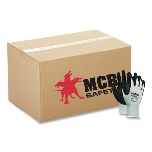 Work & Welding Gloves | MCR Safety 9673M Economy Foam Nitrile Gloves - Medium Gray/Black (1 Dozen) image number 0