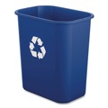 Indoor Waste Receptacles | Boardwalk TCIND312BLR 3 Gallon Polypropylene Deskside Recycling Bin - Blue image number 0