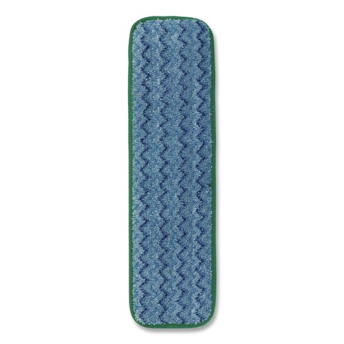 Mop Heads | Rubbermaid Commercial FGQ41000GR00 18.5 in. x 5.5 in. x 0.5 in. Microfiber Wet Mopping Pad - Green (12/Carton) image number 0