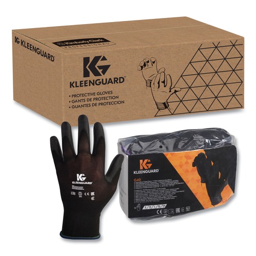 Work & Welding Gloves | Ansell KCC 13838 EN388: 3131X 15 in. Long G40 Polyurethane Coated Gloves - Medium, Black (12 Pairs/Pack) image number 0