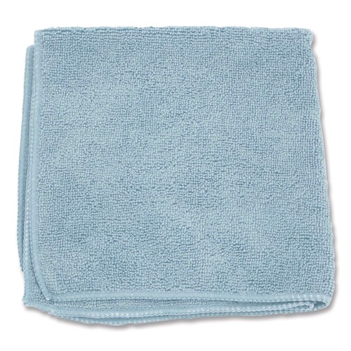 Cleaning Cloths & Wipes | Boardwalk BWK12BLUCLOTH 12 in. x 12 in. Microfiber Cleaning Cloths - Blue (12/Pack) image number 0