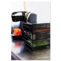 Condiment Organizers | Safco 3275BL 11.5 in. x 8.25 in. x 8.25 in. 7 Compartments 3 Drawer Hospitality Organizer - Black image number 5