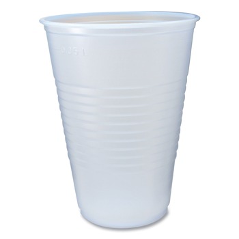 Fabri-Kal 000000000009508030 RK 14 oz Ribbed Cold Drink Cups - Clear (50/Sleeve, 20 Sleeves/Carton)