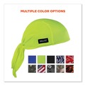 Head & Face Protection | Ergodyne 12476 Chill-Its 6615 One Size Fits Most High-Performance Bandana Doo Rag with Terry Cloth Sweatband - Lime image number 4