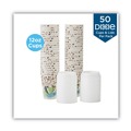 Cups | Dixie 5342COMBO600 PerfecTouch 12 oz. Paper Hot Cups and Lids Combo - Multicolor (50/Pack) image number 1