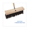 Brooms | Boardwalk BWK73160 6.25 in. Polypropylene Bristles 16 in. Brush Street Broom Head - Brown image number 2