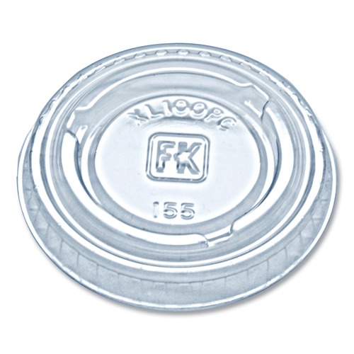 Souffle & Portion Cups | Fabri-Kal 9505082 Portion Cup Lids Fits 0.75 oz. to 1 oz. Portion Cups - Clear (20/Carton) image number 0