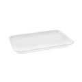Food Containers & Lids | Pactiv Corp. 0TF104S00000 9.13 in. x 7.13 in. x 0.65 in. #4 Shallow Foam Meat Tray - White (500/Carton) image number 1