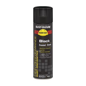 PAINT AND PAINT SUPPLIES | Rust-Oleum RSTV2179838CT 15 oz Hard Hat High Performance V2100 System Rust Preventive Enamel Spray Paint - Gloss Black (6/Carton)