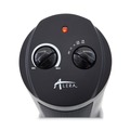 Facility Heaters | Alera ALEHECT17 7.37 in. x 7.37 in. x 17.37 in. 1,500 Watts Mini Tower Ceramic Heater - Black image number 1