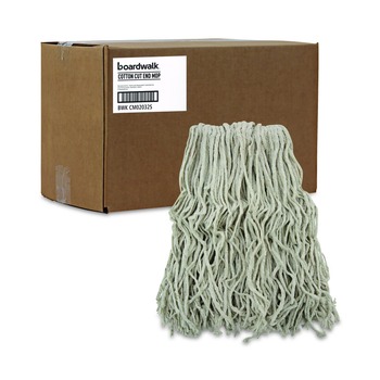 Boardwalk BWKCM02032S #32 Cut-End Cotton Mop Head - White (12/Carton)