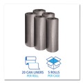Low-Density Trash Bags | Boardwalk H8647SGKR01 43 in. x 47 in. 56 gal. Low-Density 1.1 mil Waste Can Liners - Gray (100/Carton) image number 2