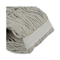 Mop Heads | Boardwalk BWKCM02024S #24 Banded Cotton Mop Heads - White (12/Carton) image number 1