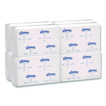 Kleenex 02046 Convenience 9.2 in. x 9.4 in. Multi-Fold Paper Towels - White (150/Pack, 8 Packs/Carton)