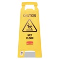 Signs | Rubbermaid Commercial FG611277YEL 11 in. x 12 in. x 25 in. Caution Wet Floor Sign - Bright Yellow image number 3