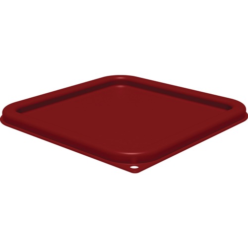 Food Storage Containers & Lids | Carlisle 1197105 9 in. x 9 in. x 0.63 in. Squares Food Storage Container Lid - Red image number 0