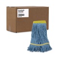 Mop Heads | Boardwalk BWK501BL 5 in. Headband Super Loop Wet Mop Head - Small, Blue (12/Carton) image number 2