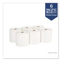 Perforated Roll & Hand Towels | Georgia Pacific Professional 26100 7.78 in. x 1000 ft. 1-Ply Pacific Blue Basic Paper Towels - White (6 Rolls/Carton) image number 1