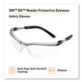 Eye Protection | 3M 11375-00000-20 BX Molded-In 2.0plus Diopter Strength Safety Glasses - Silver/Black Frame, Clear Lens image number 2