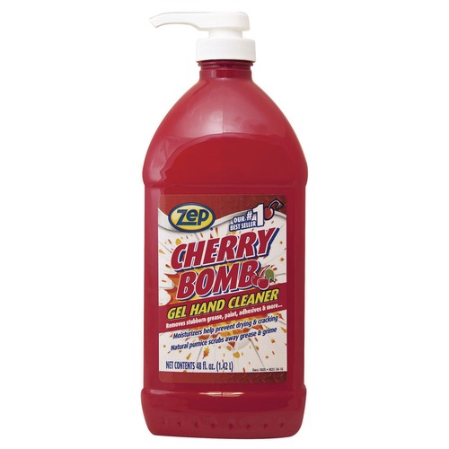 Hand Soaps | Zep Commercial ZUCBHC484 48 oz. Cherry Bomb Gel Hand Cleaner - Cherry Scent image number 0
