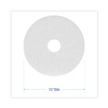Floor Pads-Cleaning, Buffing & Polishing | Boardwalk BWK4015WHI 15 in. Diameter Polishing Floor Pads - White (5/Carton) image number 2
