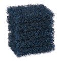 Scouring Pads & Sticks | Boardwalk 88BWK HD 3.5 in. x 5 in. Extra Heavy-Duty Scour Pad - Dark Blue (20/Carton) image number 3