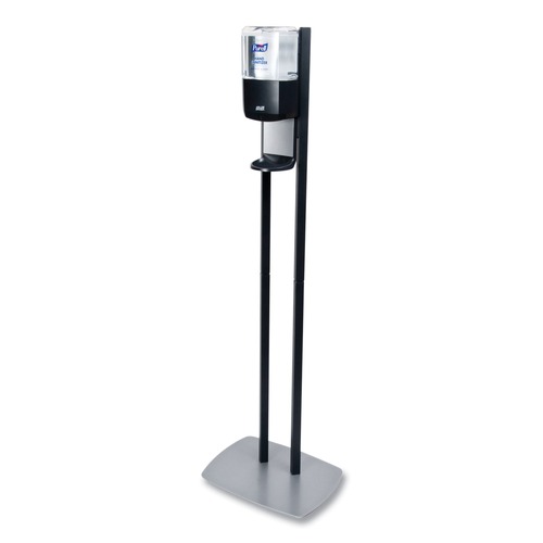 Hand Sanitizer Dispensers | PURELL 7216-DS 1200 ml 13.5 in. x 5 in. x 28.5 in. ES6 Hand Sanitizer Floor Stand with Dispenser - Graphite/Silver image number 0