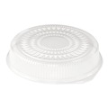 Food Containers & Lids | Handi-Foil 2012DL 16 in. Diameter Round Embossed Plastic Dome Lid Fits 212/213 - Clear (25/Carton) image number 2