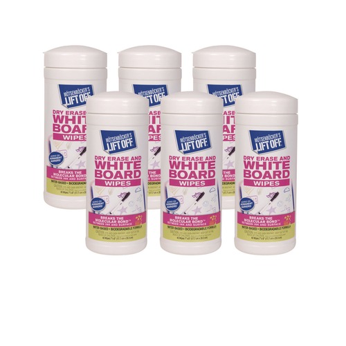 Cleaning Cloths & Wipes | Motsenbocker's Lift-Off 427-03 7 in. x 12 in. Dry Erase Cloth Cleaner Wipes (40/Canister, 6 Canisters/Carton) image number 0