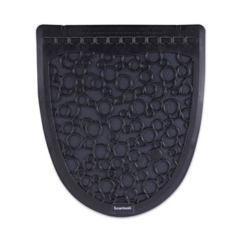 SAFETY MATS | Boardwalk PSUMP000I006M0021430L1 17.5 in. x 20 in. 2.0 Rubber Urinal Mat - Black (6/Carton)