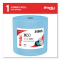 Perforated Roll & Hand Towels | WypAll 34965 12.2 in. x 13.4 in. General Clean Jumbo Roll X60 Cloths - Blue (1100/Roll) image number 2