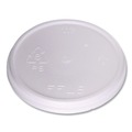 Cup Lids | WinCup 222086 Plastic Lids for 8 oz to 16 oz Cups/5 oz to 10 oz Bowls - White (500/Carton) image number 0